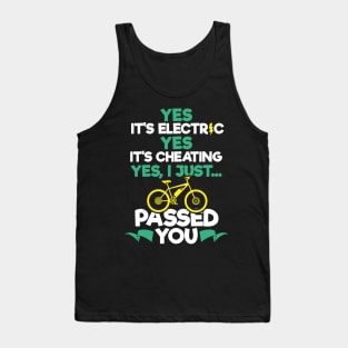 Yes It's Electric - E-Bike Mountain Bike T-Shirt Tank Top